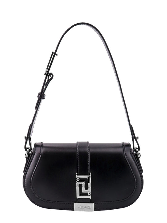 Leather Shoulder Bag With Iconic La Greca Detail