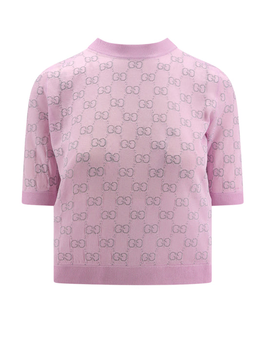 Viscose Blend Sweater With Gg Intarsia