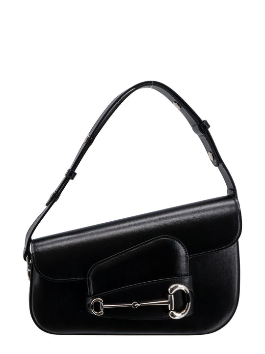 Leather Shoulder Bag With Iconic Frontal Horsebit