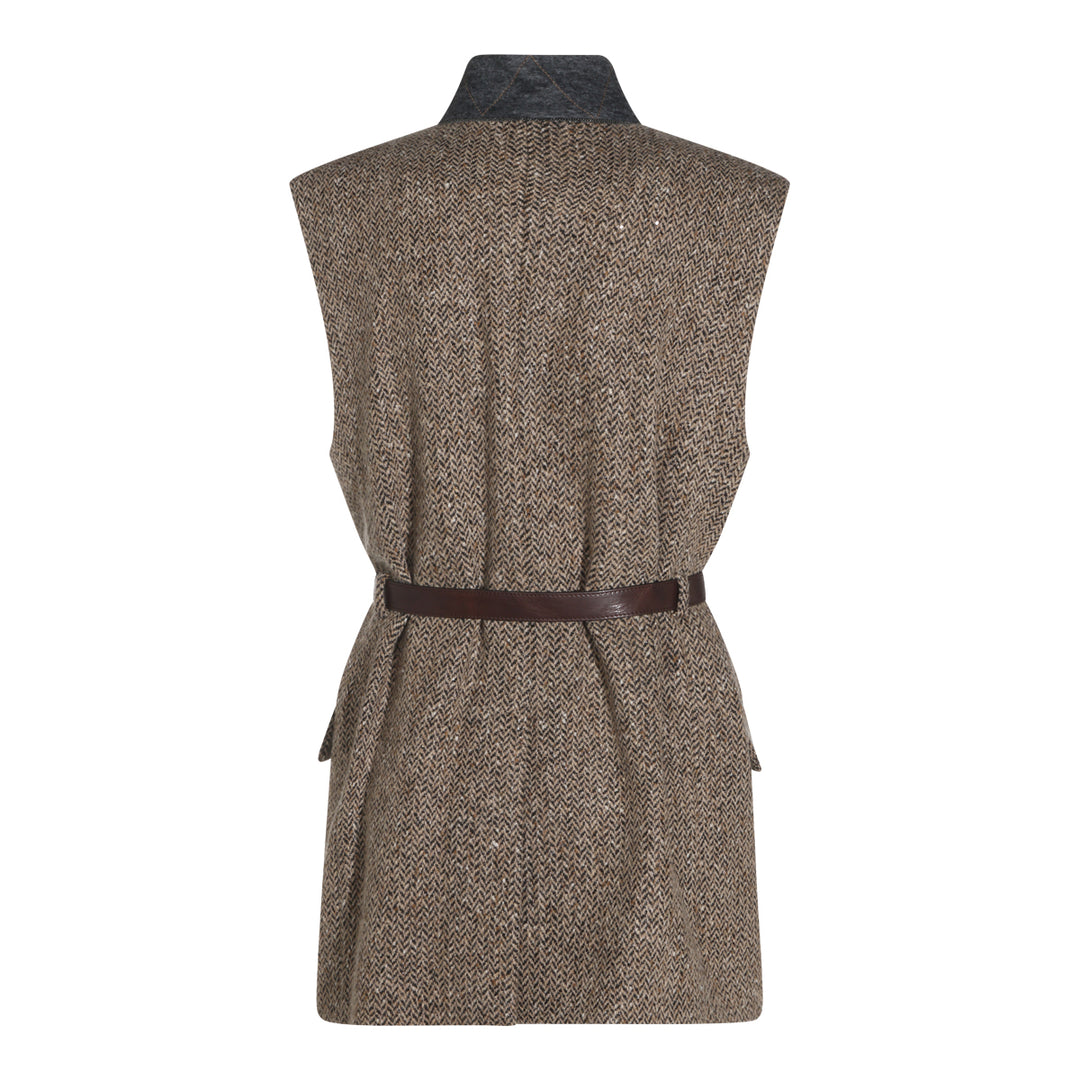 Brunello Cucinelli Jackets - CAMEL/NERO | 32d397786f086e2a97729b371cf1a1157f96056c