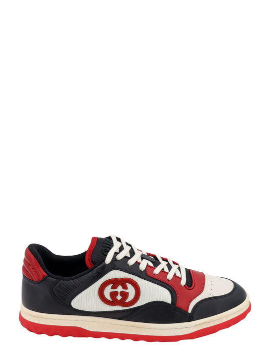 Leather And Nylon Sneakers With Gg Logo