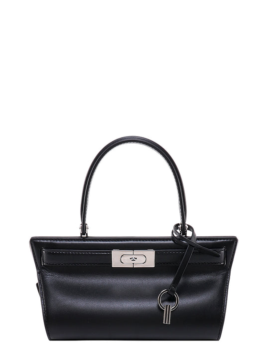 Leather Handbag With Frontal Monogram