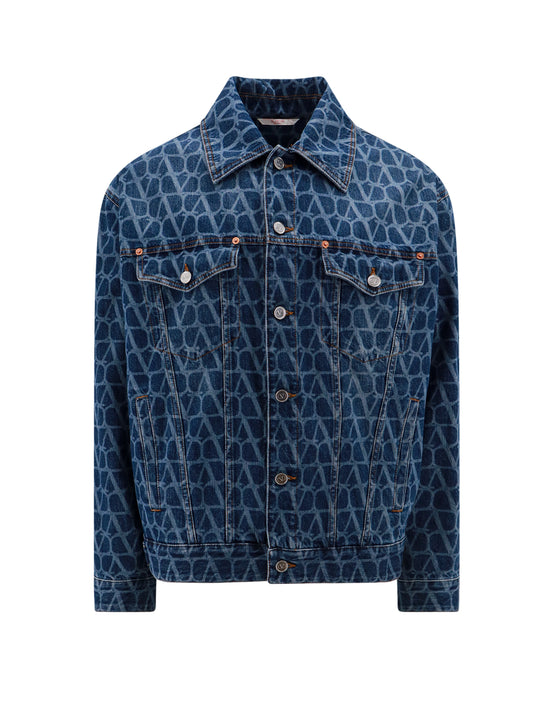 Denim Jacket With Toile Iconographe Motif