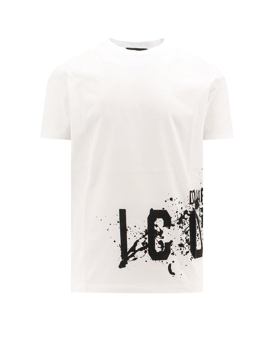 Cotton T-Shir With Icon Splash Print