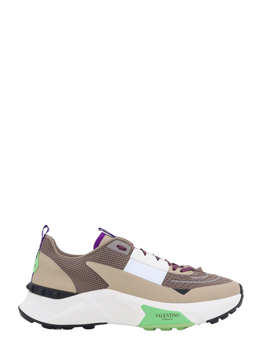 Low Top Mesh And Rubber Fabric Sneakers