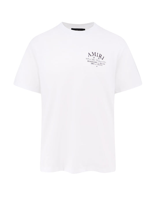 Cotton T-Shirt With Breast Pocket And Logo Print