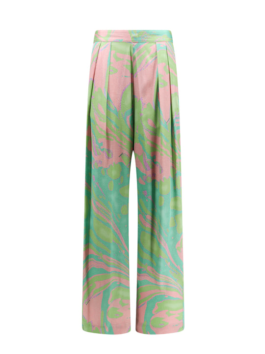 Viscose Trouser With Splash Print