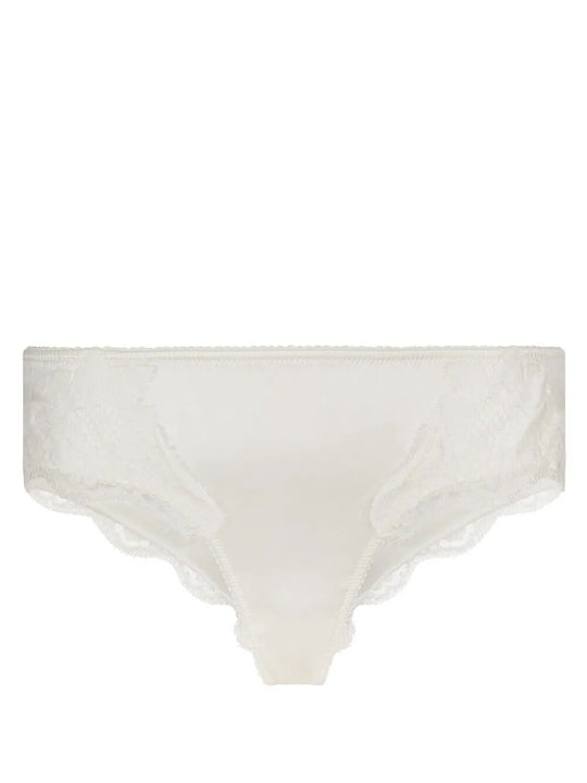 Satin Briefs With Lace Detailing