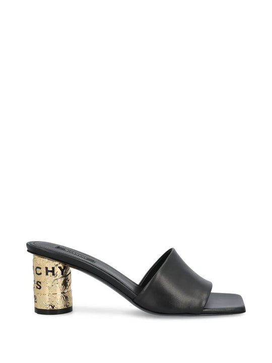 Tape Heeled Leather Mules