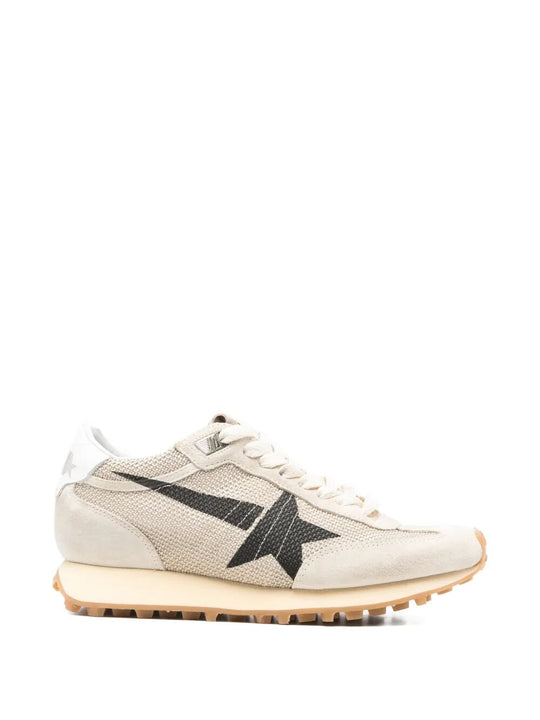 Running Marathon Mesh Sneakers With Suede Inserts
