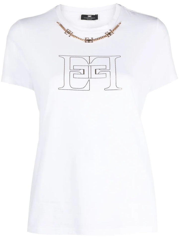 Elisabetta Franchi T-shirts - White | 1d7f6b5d489a8cddf749e4c1ddfec25e2f0f4bd1