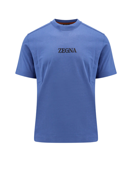 Cotton T-Shirt With Zegna Print
