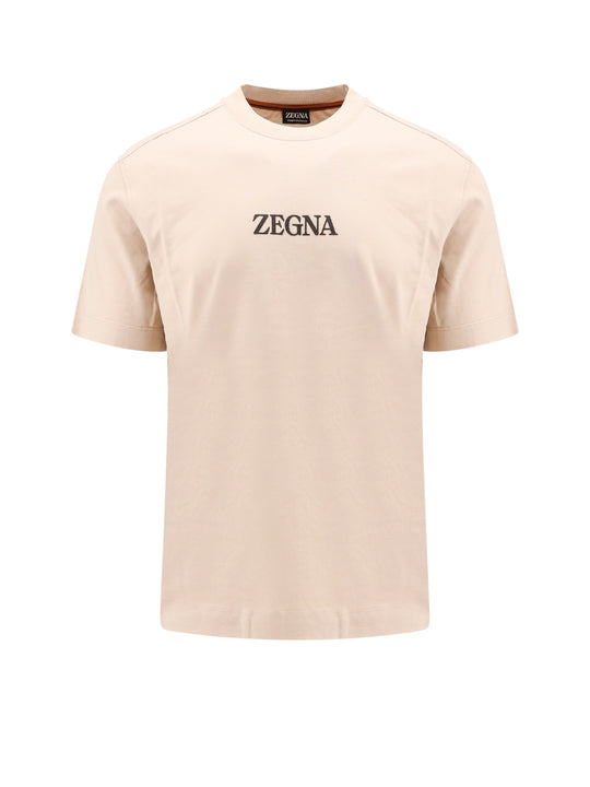 Cotton T-Shirt With Zegna Print