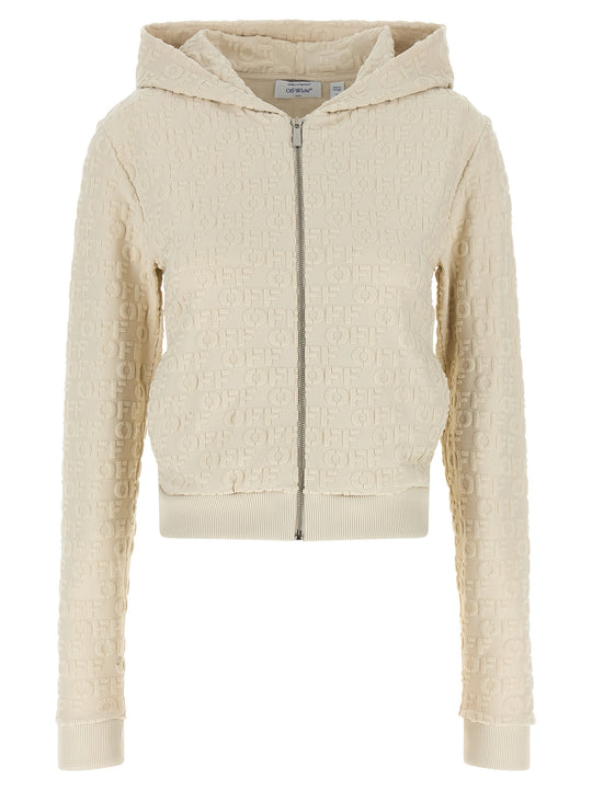 Terry Off Sweatshirt Beige