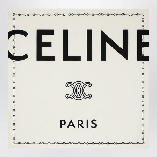 Foulard In Silk Twill With Logo