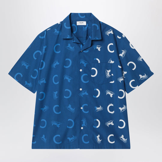 Blue Shirt With Logo Print