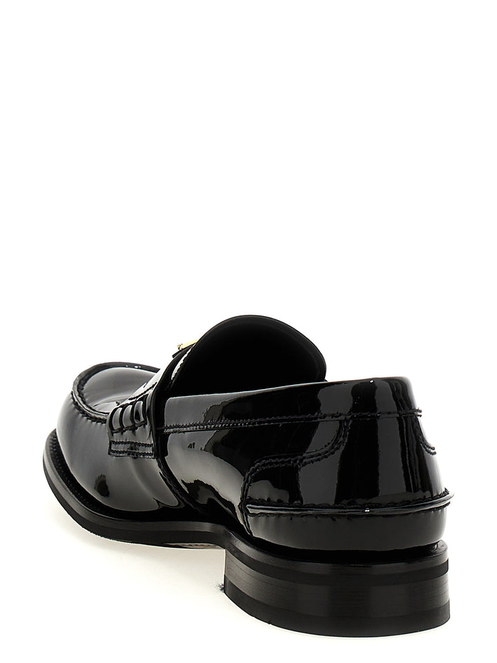 Prada Logo Patent Leather Loafer Loafers - Black | de41f9e0a4f8cf4b35054ef431259bca6165fa86