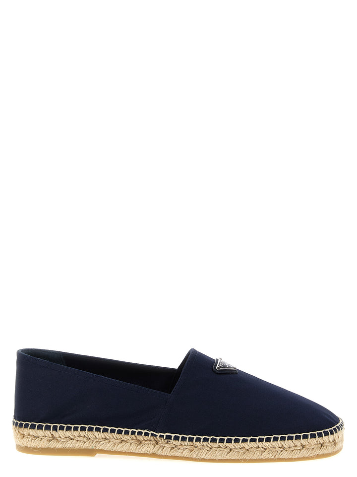 Prada Logo Tringolo Espadrilles Flat shoes - Blue | b00432530f8f828437df123966f7e7500a8d7962