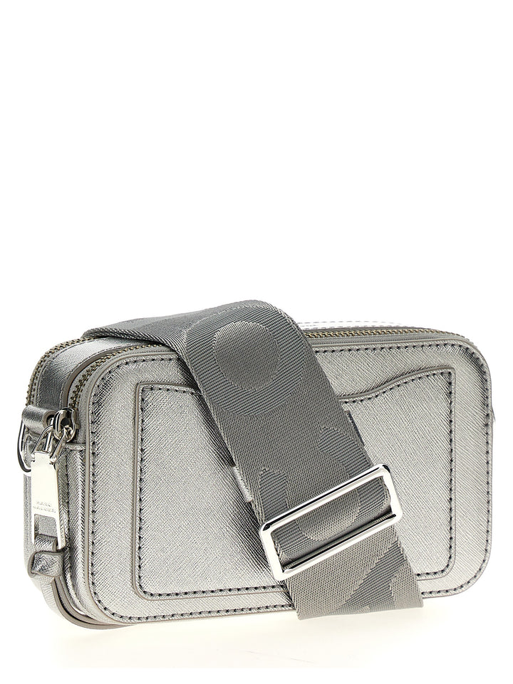 Marc Jacobs The Metallic Snapshot Crossbody Bags - Silver | eaf3060ea034ac4253f7829070b2fcfdf46adde3