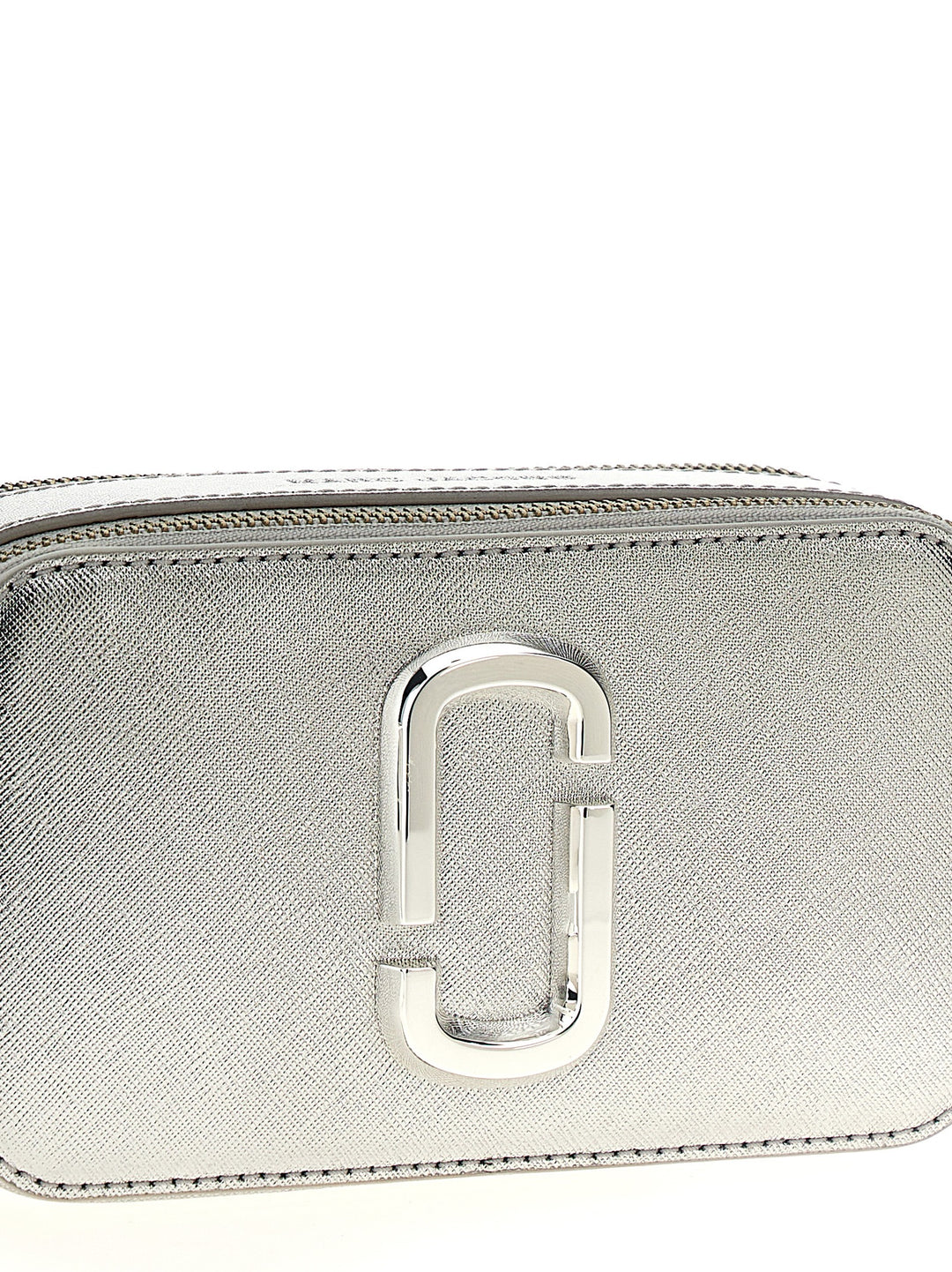 Marc Jacobs The Metallic Snapshot Crossbody Bags - Silver | 147acc147047abc7504bad820dcaf31fbab374ac