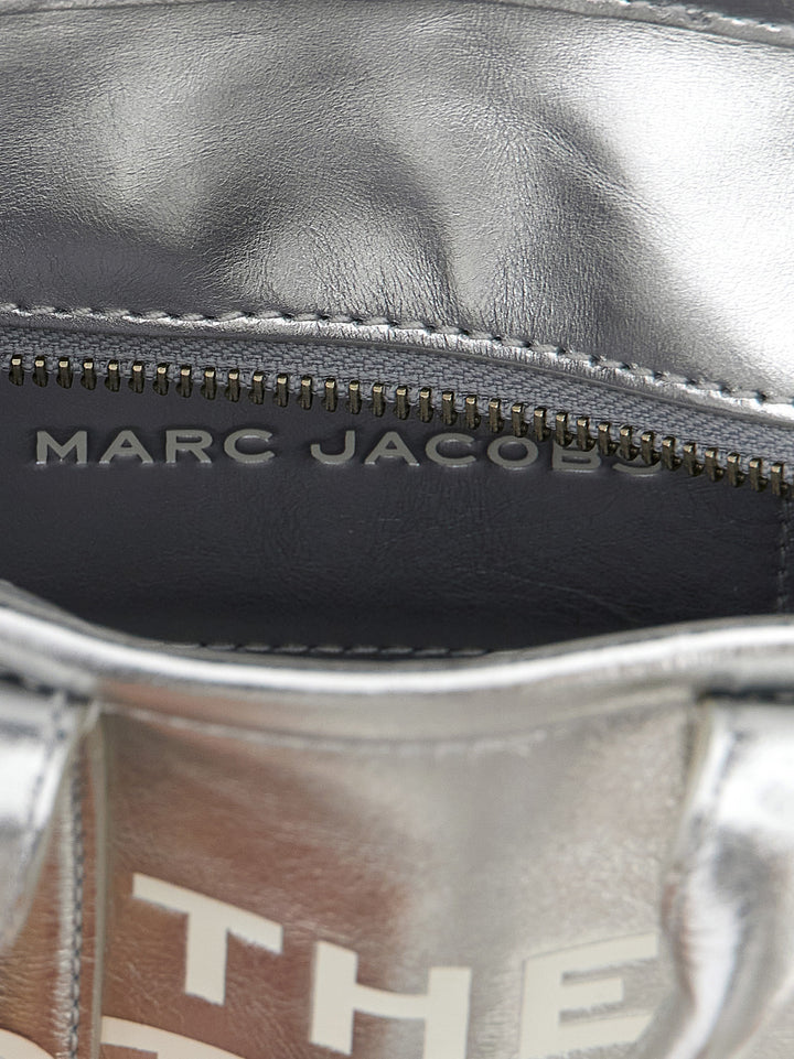 Marc Jacobs The Metallic Leather Crossbody Tote Crossbody Bags - Silver | 94d545b57331eb2ca4de185e4be92f87b07450a2