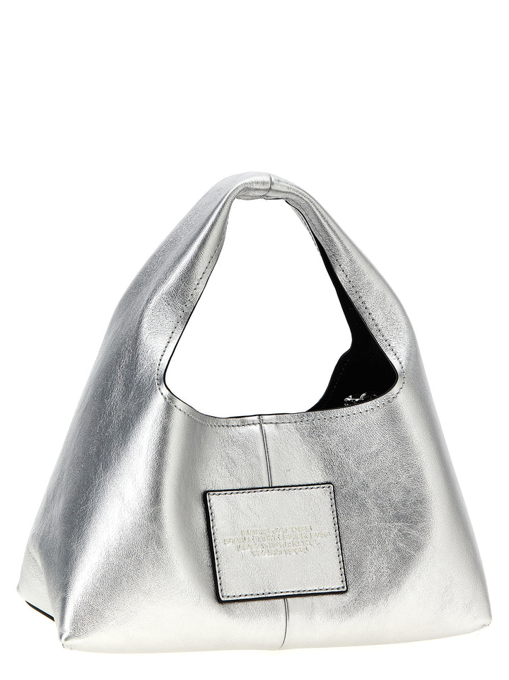 Marc Jacobs The Metallic Leather Mini Sack Bag Hand Bags - Silver | 7cd2a2591c98f1dd8e8e9d4e0f22323319be3a91