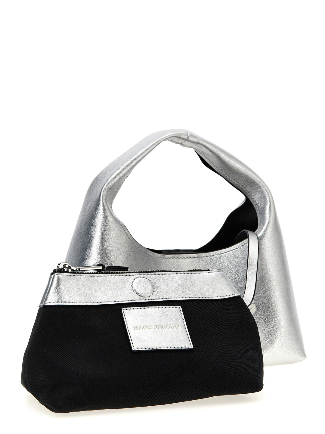 Marc Jacobs The Metallic Leather Mini Sack Bag Hand Bags - Silver | 5c8744b75cea41b2e9a583f8e8ad474382185807
