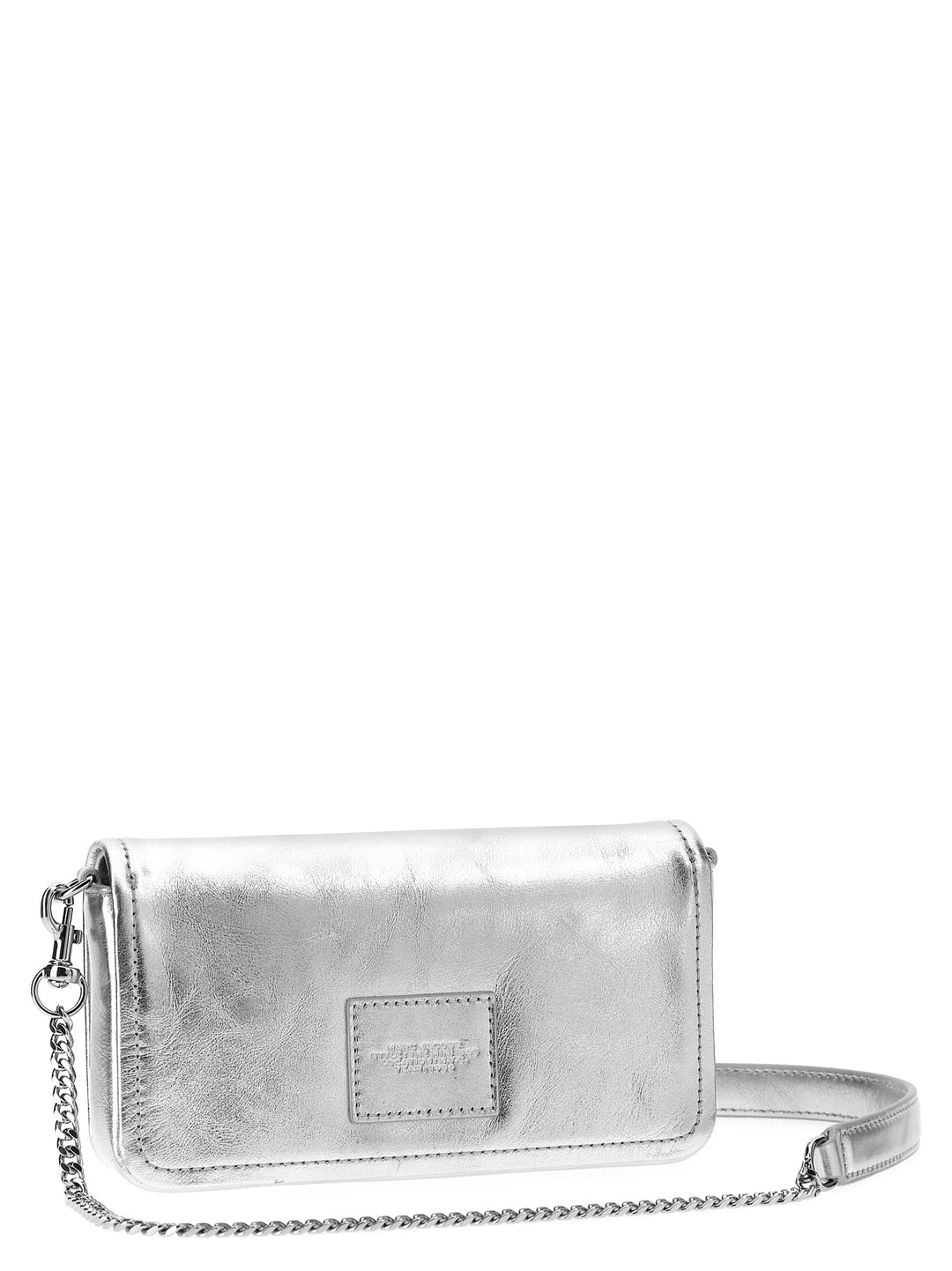 Marc Jacobs The Metallic Leather Chain Mini Bag Crossbody Bags - Silver | edb9daadd6801e30e9ffcbd2a30106a9acaee809