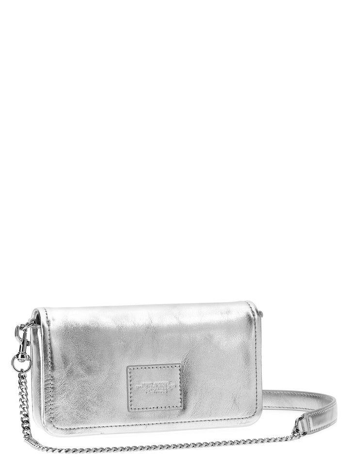 Marc Jacobs The Metallic Leather Chain Mini Bag Crossbody Bags - Silver | edb9daadd6801e30e9ffcbd2a30106a9acaee809