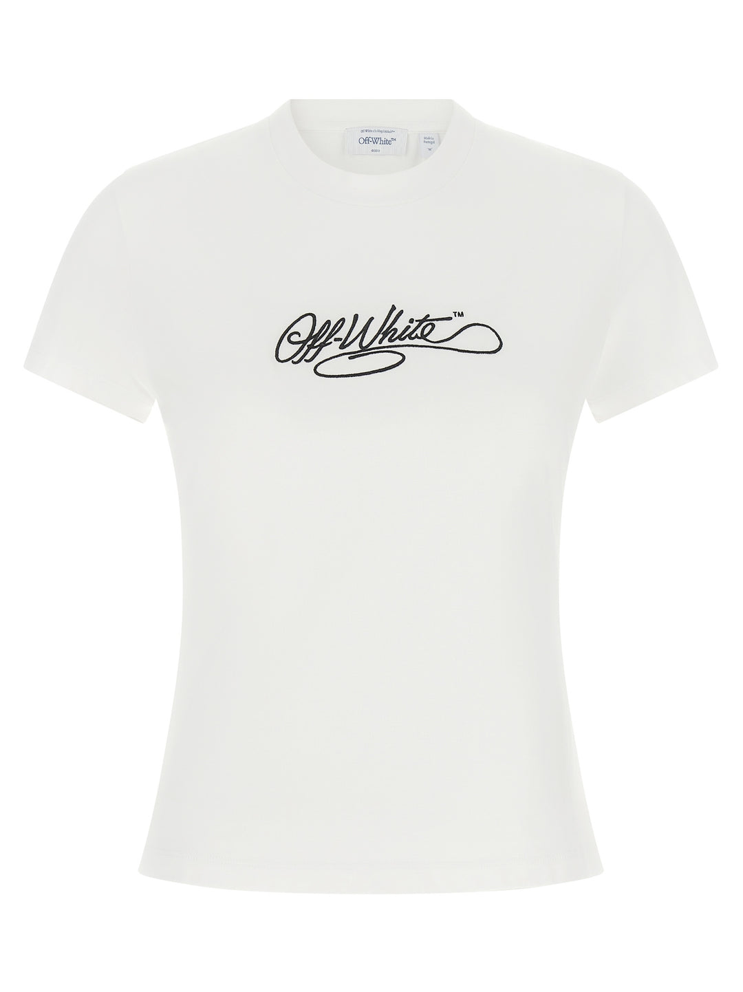 Off-White Logo Embroidery T-shirt - White | e86f3df168ab47ad3ee9da01ee6c7c66446027ba