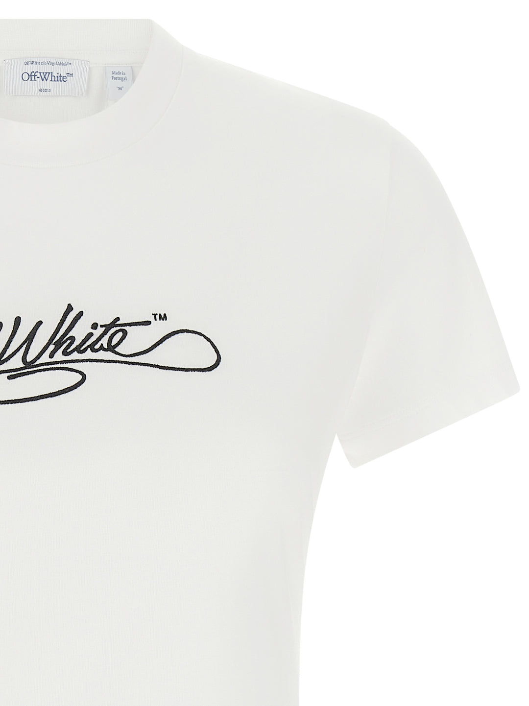 Off-White Logo Embroidery T-shirt - White | d7a6c515217bb46bc319f19fc842c03e3bcf0f52
