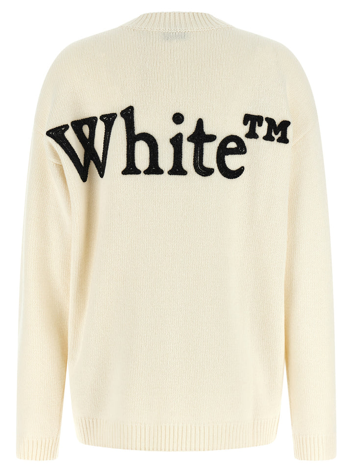 Off-White Bookish Shared Sweaters and Cardigans - White/Black | f7f4f8903a589e07dee6f2032fc7ec8a7c934733