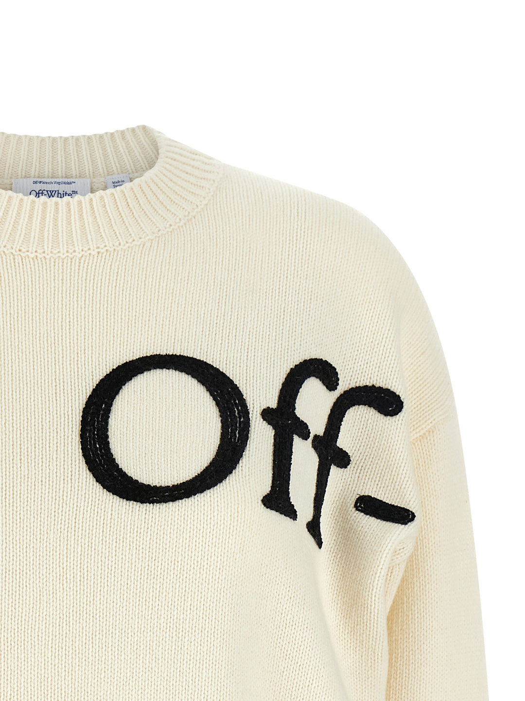 Off-White Bookish Shared Sweaters and Cardigans - White/Black | e1bcab48799da7b1d729590b147a7990ac10df63