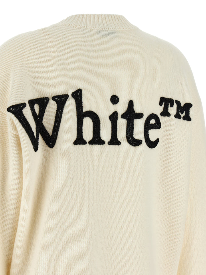 Off-White Bookish Shared Sweaters and Cardigans - White/Black | d7334d11623d047f3b88d6a6d41ad84b3b950e30