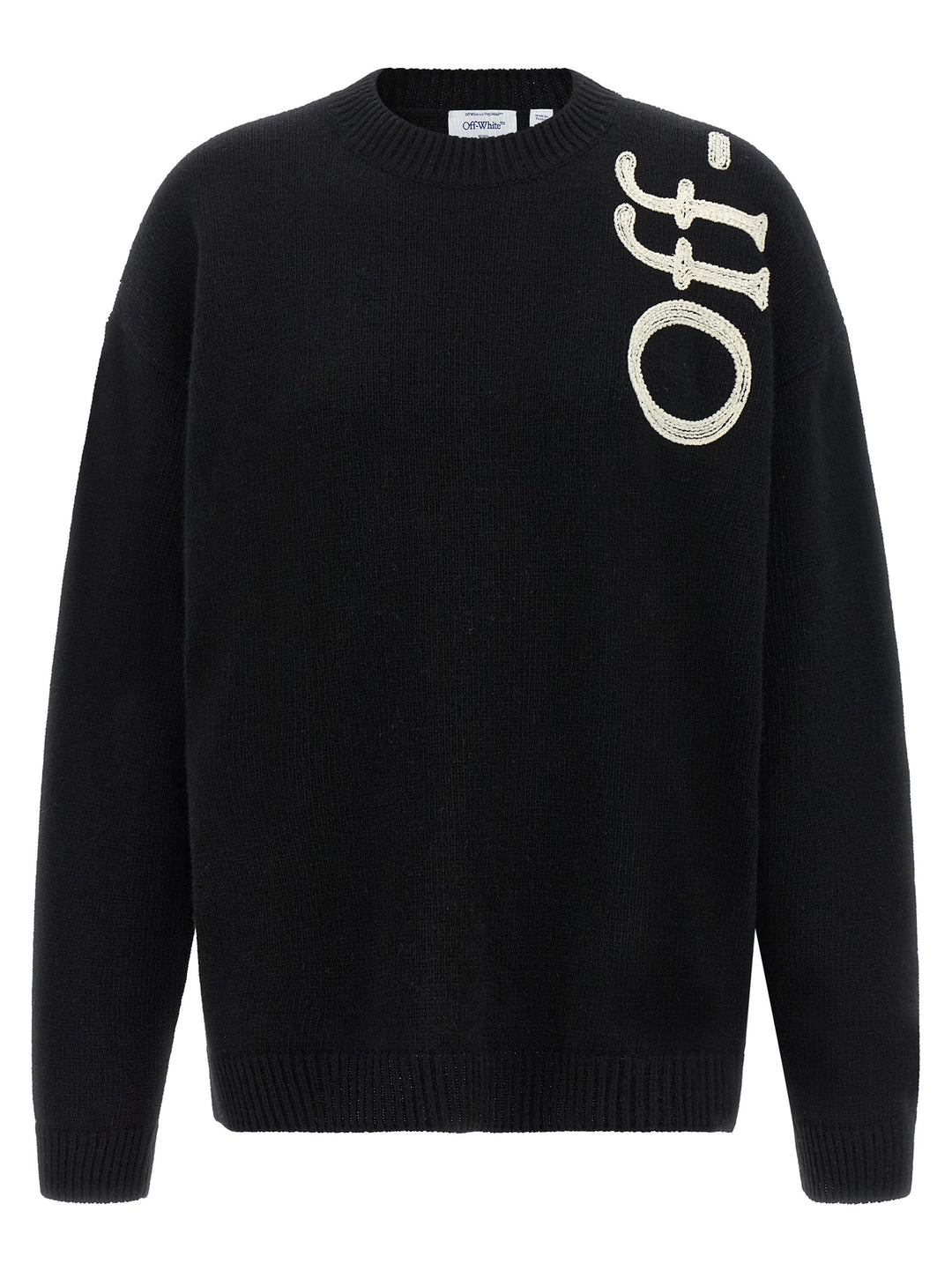 Off-White Vertical Bookish Sweaters and Cardigans - White/Black | 59298783c4f68e0eedf84c9ff01b4479e10f403a