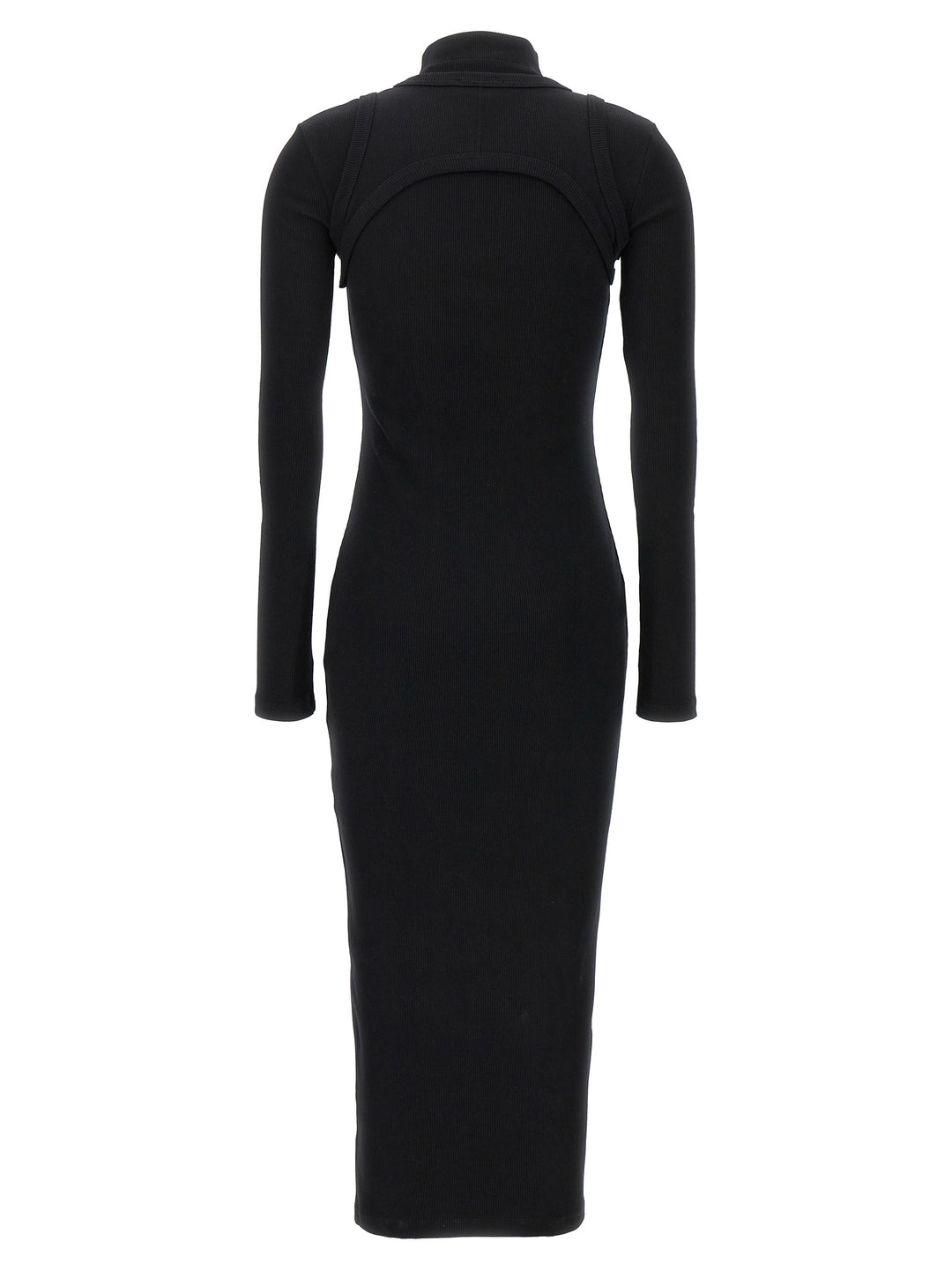 Off-White Off Stamp Rib Dresses - Black | 5b054269b3a13e05847b8c1b368641de6e4ba14c