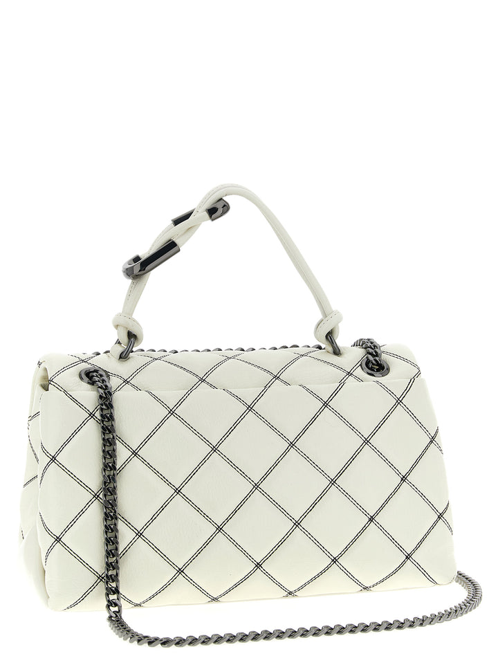 Marc Jacobs The Bi-Color Quilted Dual Shoulder Bags - White/Black | aa4f3dfe76cb32d27e8f4f45f4535a533e3bb6ef