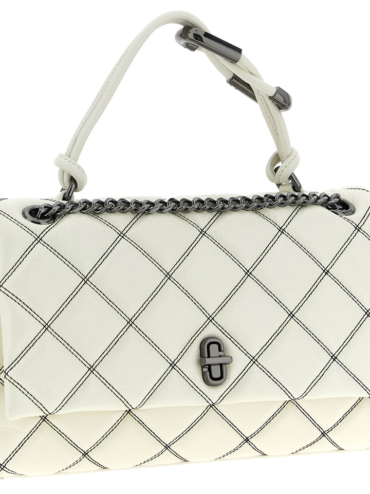 Marc Jacobs The Bi-Color Quilted Dual Shoulder Bags - White/Black | 1eb4cc212cdaad23ef23f092a63512e0ae1f9403