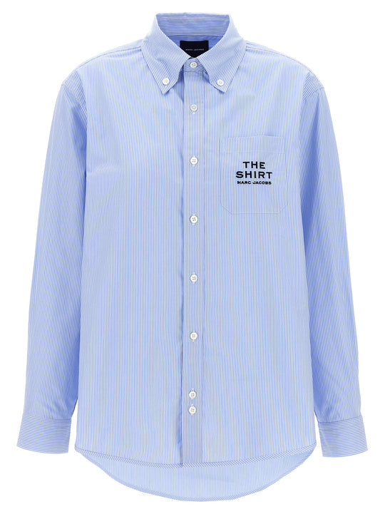 The Striped Shirt Shirt And Blouse Light Blue
