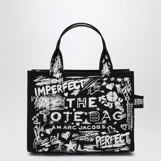 The Tote Bag Small Black With Punk Lettering