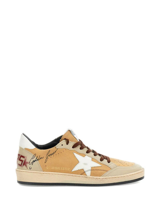 Ball Star Nabuk Leather Sneakers With White Leather Star And Heel Tab