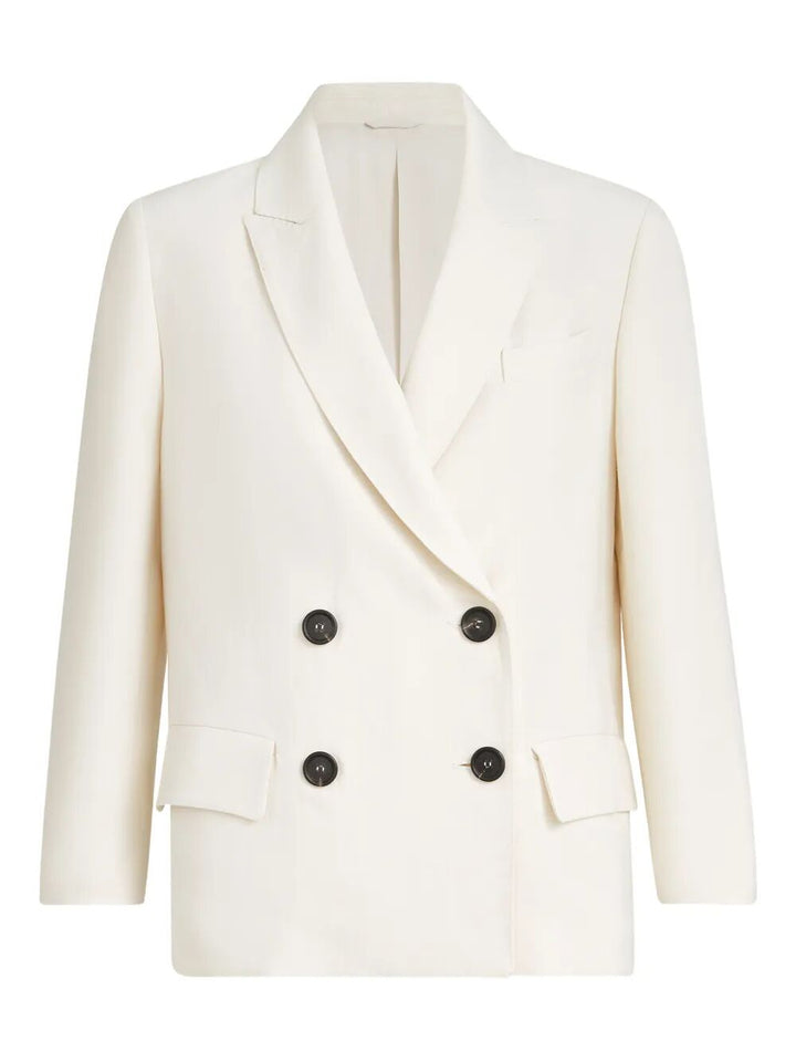 Brunello Cucinelli Blazer - White | 49fdc3c2650a768b2d5c9a072ec5167514d5abef