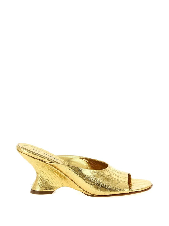 Open-Toe Leather Mules