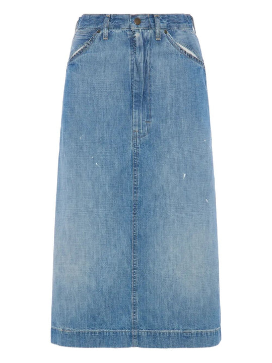 Denim Midi Skirt