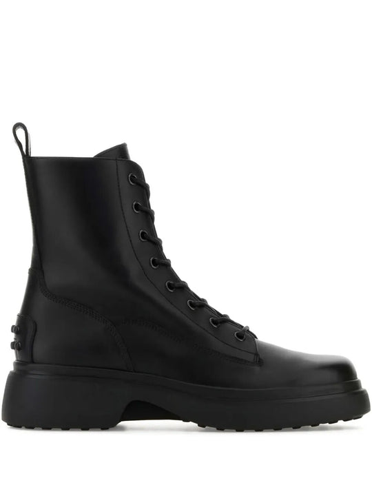 Platform Leather Combat Boots