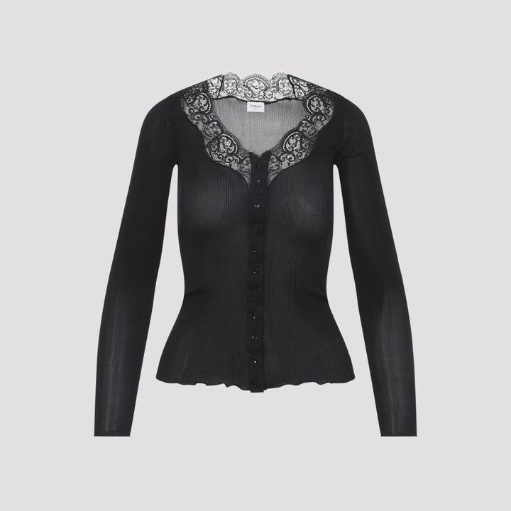 Saint Laurent Cardigan - Black | afdbe639ada67dbe50c5faf2296c9f5708007353