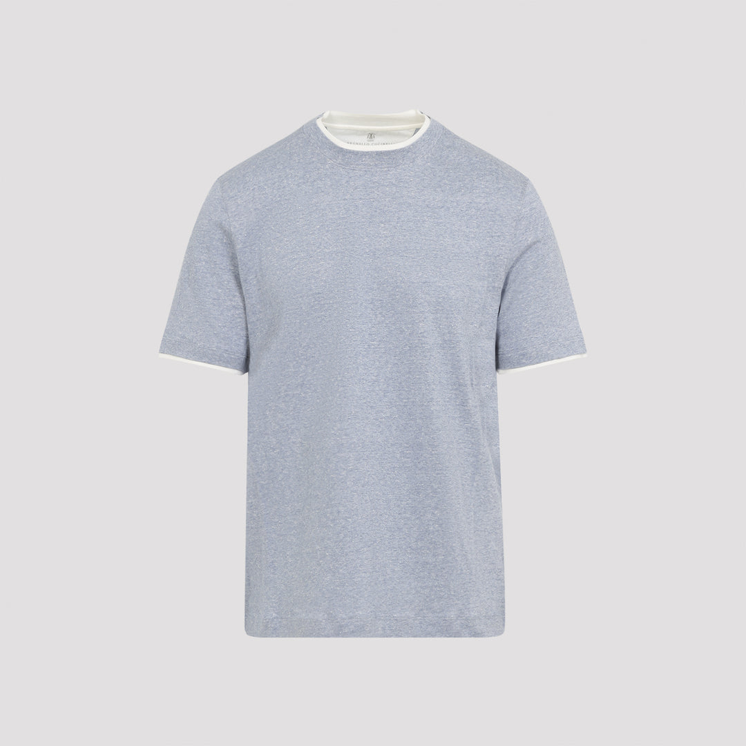 Brunello Cucinelli T-shirts - Blue | 740177ff54a87b772aa7a90033903167b86cab22