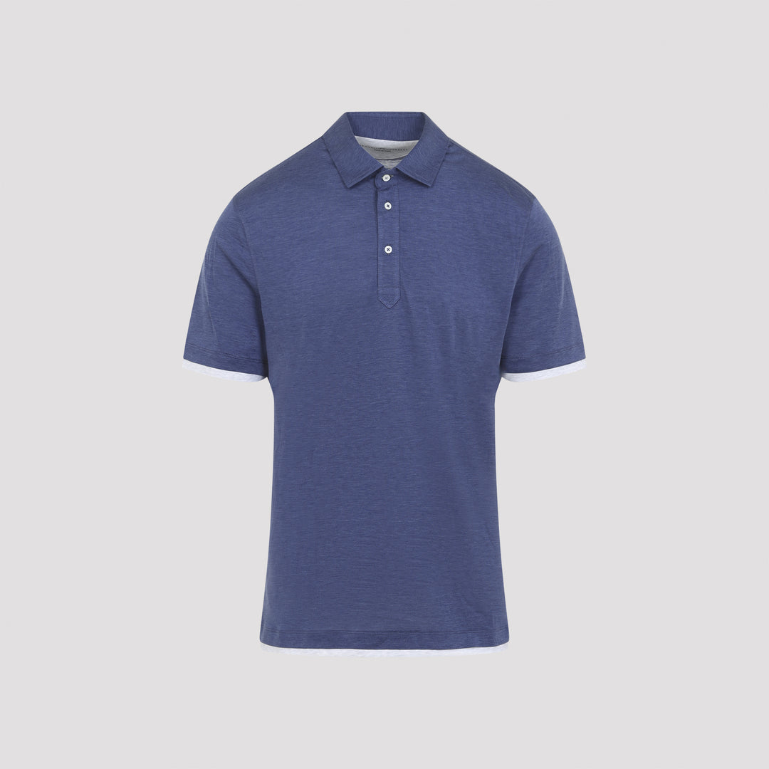Brunello Cucinelli Polo - Blue | fe3ff5136e1f33359c7c8126773fa883a11c0a55