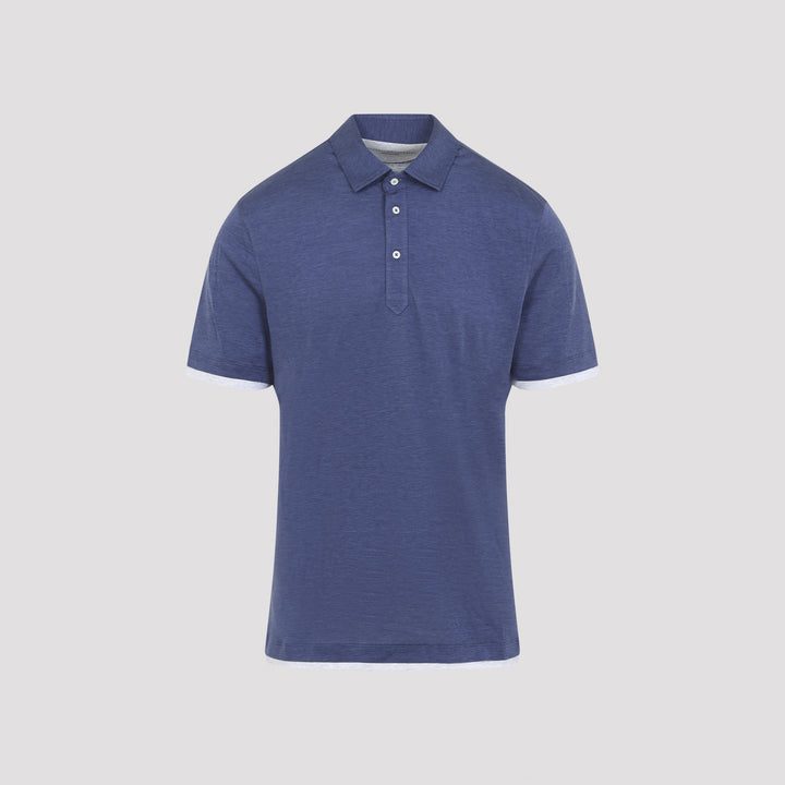 Brunello Cucinelli Polo - Blue | fe3ff5136e1f33359c7c8126773fa883a11c0a55