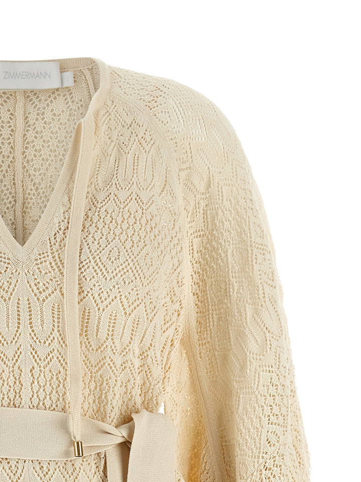 Zimmermann Coco Pointelle Lace Dresses - Beige | 4f5f6a6fffc51510c5d2369455404a7b1b7b1525